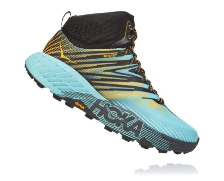 Hoka One One Speedgoat Mid Gore-tex 2 Ženske Pohodniški Čevlji Bež / Zlata SI-587641K